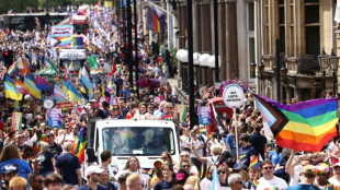 London Pride marchers defy climate protest 