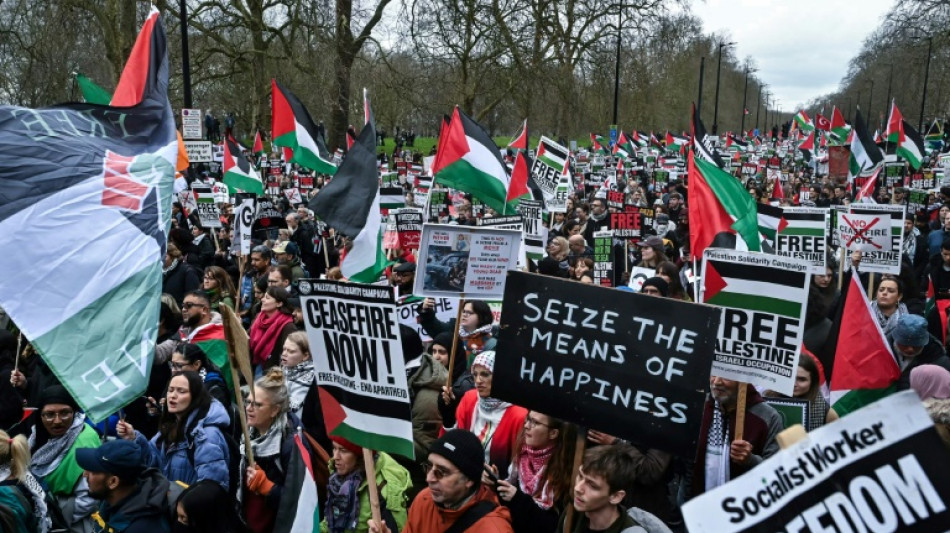 Thousands join pro-Palestinian march in London, 12 arrests