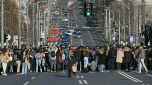 Serbian protesters set up road block over alleged vote fraud