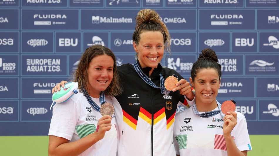 Europei nuoto: 10 km donne, argento e bronzo per l'Italia