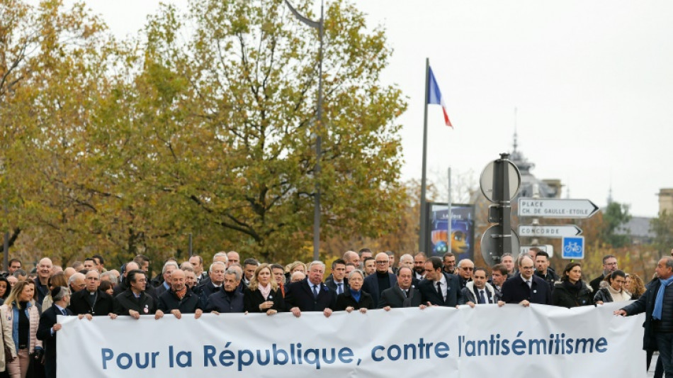 Thousands march in Paris against anti-Semitism