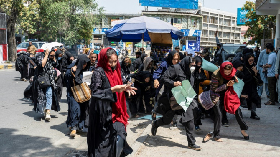 Taliban violently disperse rare women's protest in Kabul