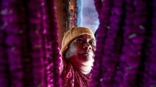 Dans un village du Népal, la prospère production des guirlandes de fleurs