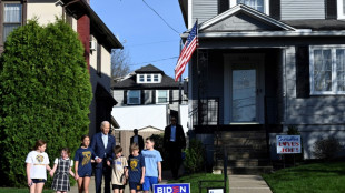 Biden blasts Trump on trip to childhood home