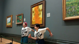 Climate activists throw soup over Van Gogh's 'Sunflowers' in London 