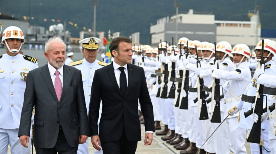 Macron, Lula hail defense ties at submarine launch